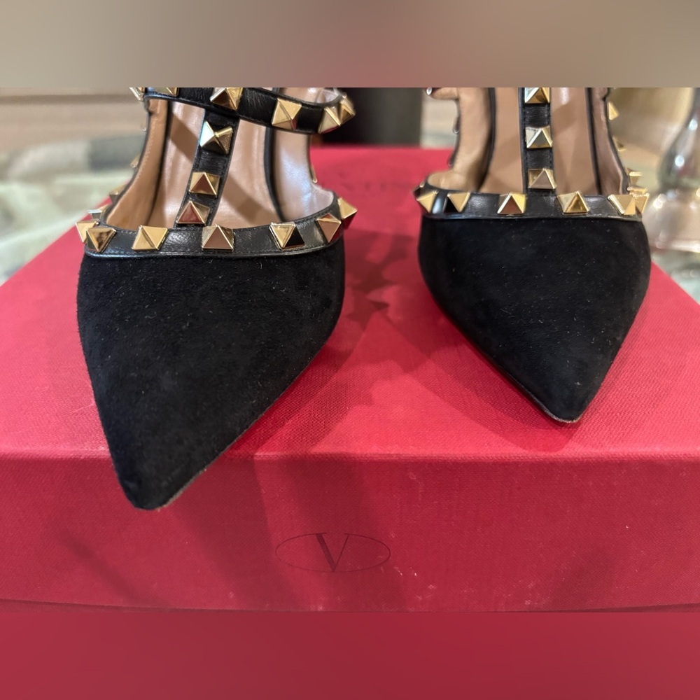 Authentic Valentino Garavani Rockstud in black suede and leather - Picture 3 of 12